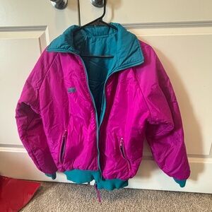 Women’s Reversible Pink and Teal Columbia Jacket